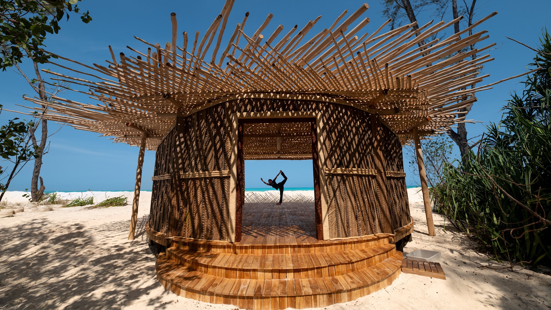 Private dining on the beach at Mnemba Island, Zanzibar